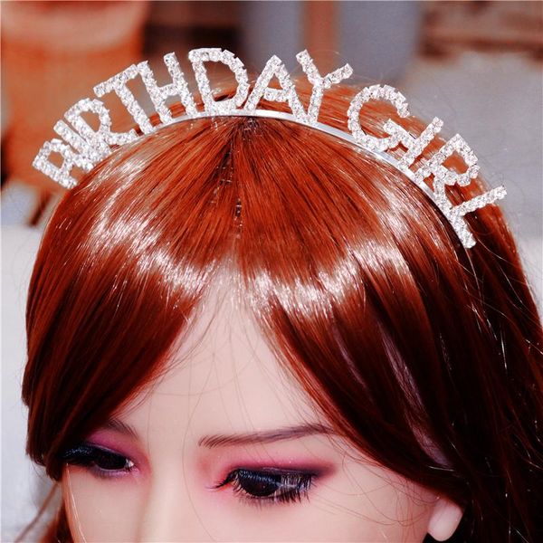 hair clips & barrettes fashion silver color happy birthdar headbands for handmade crystal rhinestone tiaras hairbands wedding accessories, Golden;silver